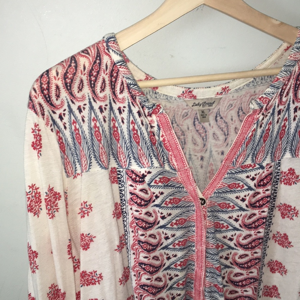 Lucky Brand printed top!